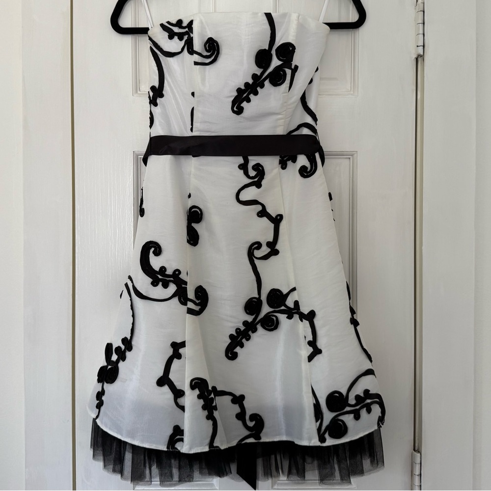 Jessica McClintock black and white dress